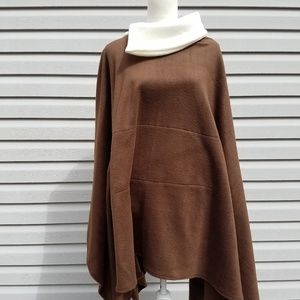 Fleece poncho home made